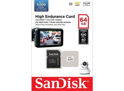 Sandisk 64GB High Endurance SD kort designet for dashcam
