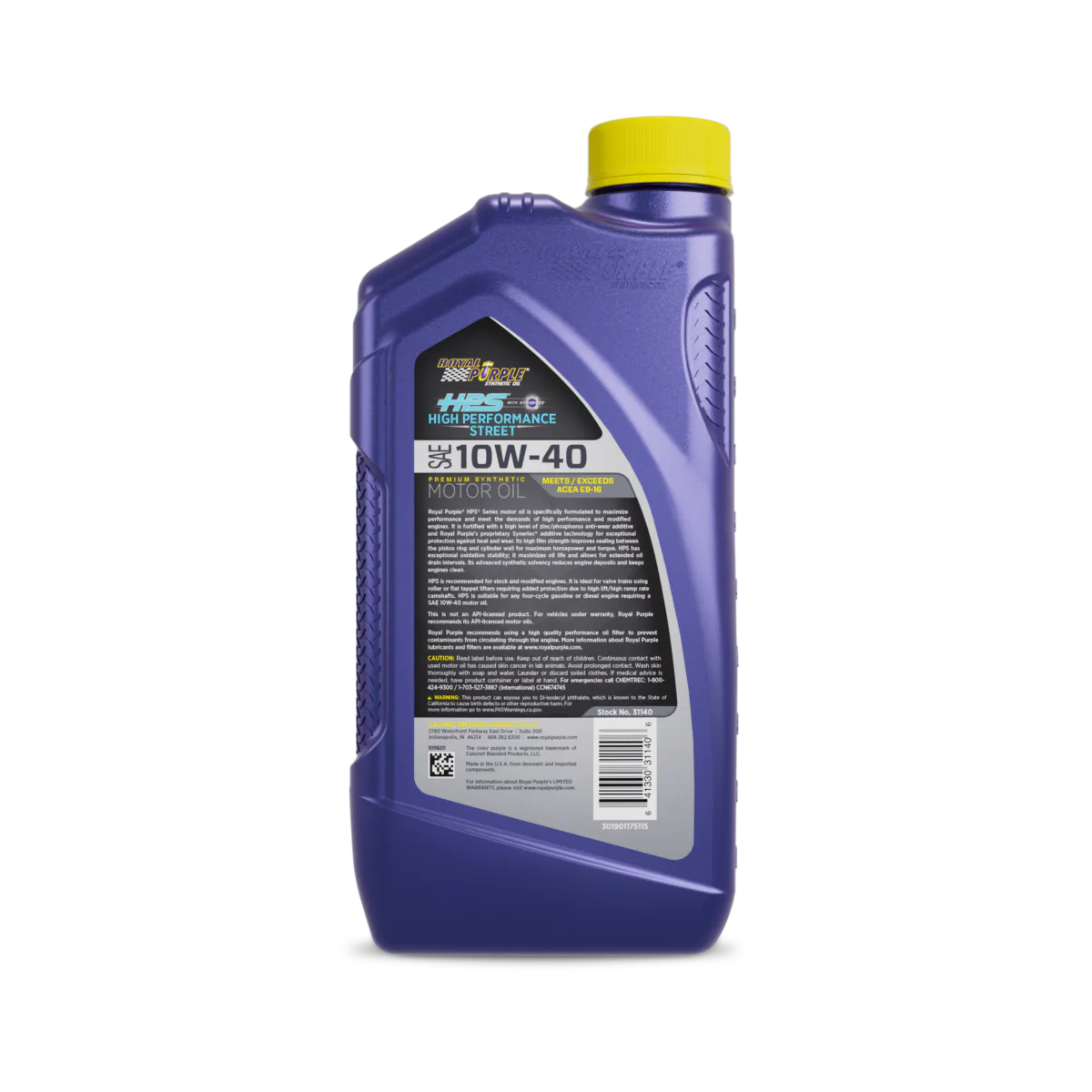 Royal Purple® HPS® 31140 SAE 10W40 High Performance motorolje m/Synerlec® 1q