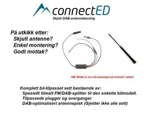 ConnectED skjult DAB-antenneløsning SAIC Maxus (2018 -->)