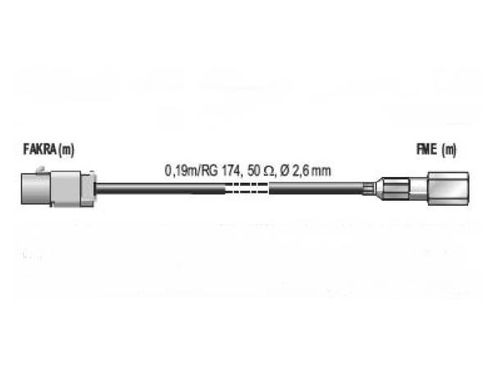 ATTB Antenne adapter FAKRA (Han) - FME (Han)