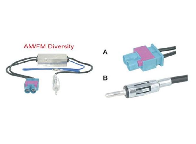 Hovedbilde Connects2 CT27AA56 Antenneadapter 2 x Fakra til DIN med Phantom-strøm