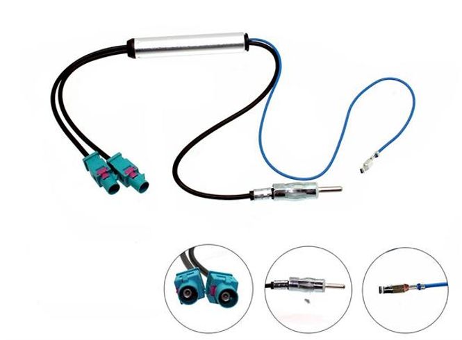 Hovedbilde Connects2 CT27AA25 Antenneadapter (FM) 2 x Fakra til DIN (bred versjon)