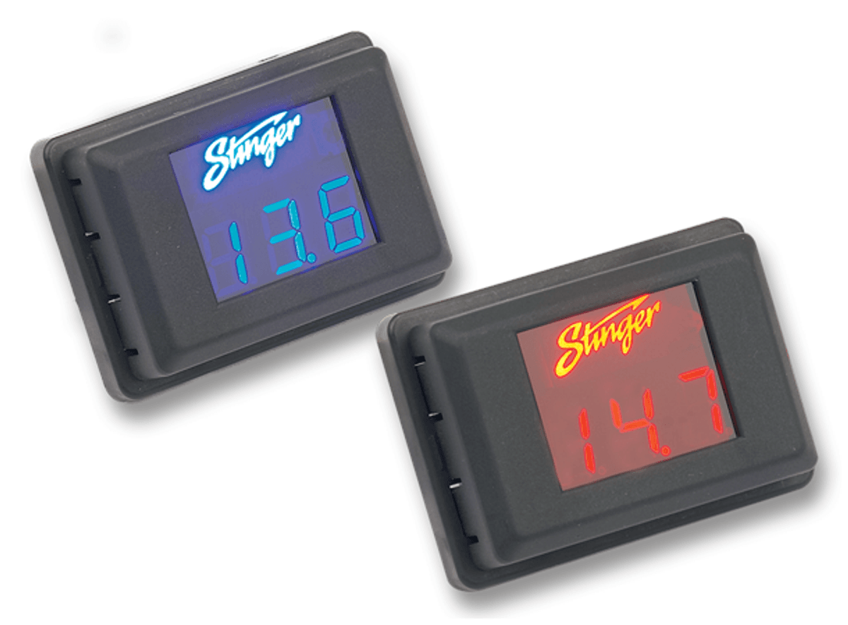 Stinger SVMR voltmeter rød, 3 digit LED