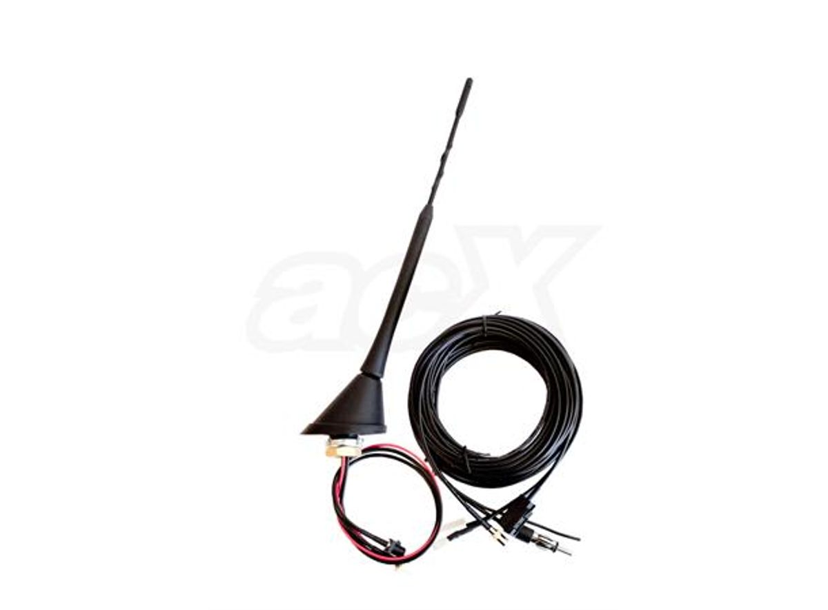 ACX Aktiv 16V tak antenne DAB+ FM 70 grader, 5m kabel
