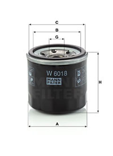 Hovedbilde MANN-Filters W6018 oljefilter Mazda