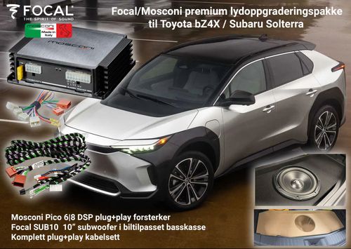 Gladen Mosconi Plug & Play lydoppgraderingspakke – Toyota bZ4X / Subaru Solterra