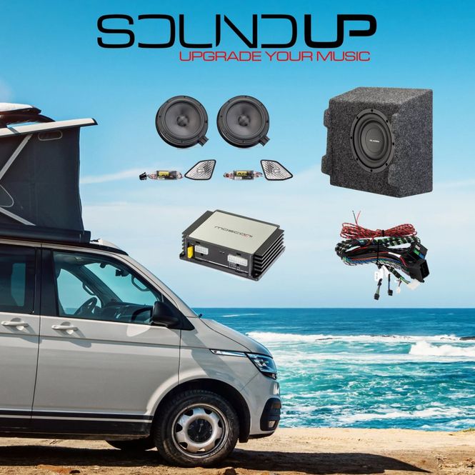 Hovedbilde Gladen VW T6.1 Premium SoundUp lydoppgradering Volkswagen Transporter T6.1 DSP forsterker ...