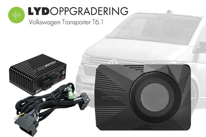 Hovedbilde Eton LYDVWT61 lydoppgradering Volkswagen Transporter T6.1 forsterker + aktiv subwoofer