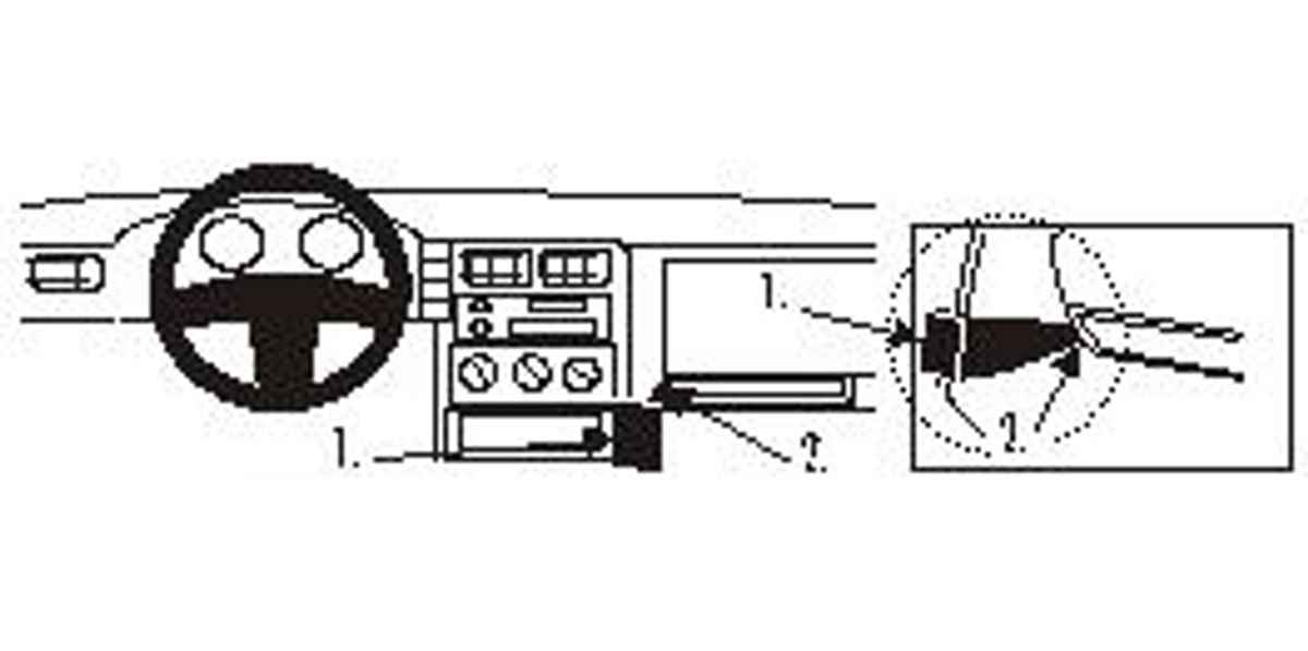 Brodit ProClip 852530 VW Caddy, Seat Cordoba, Ibiza, Inca Vinklet