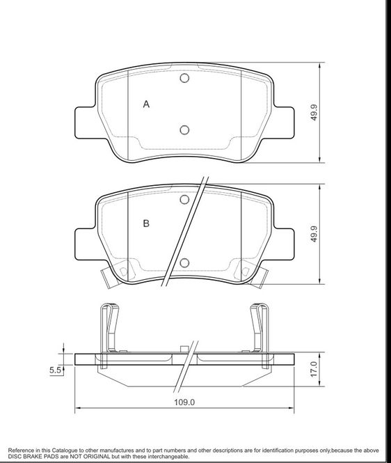 Hovedbilde Bremsi BP3423 Bremseklosser bak Toyota 12-1423 Bosch