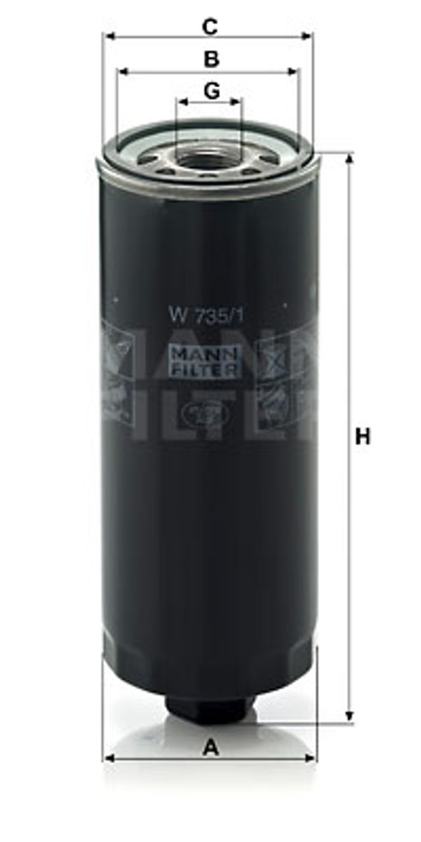 MANN-Filters Oljefilter Audi W735/1