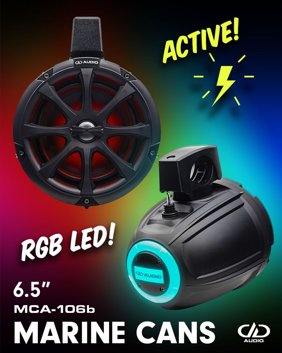DD Audio MCA-106B Aktiv Marine Bluetooth høyttalere med RGB LED