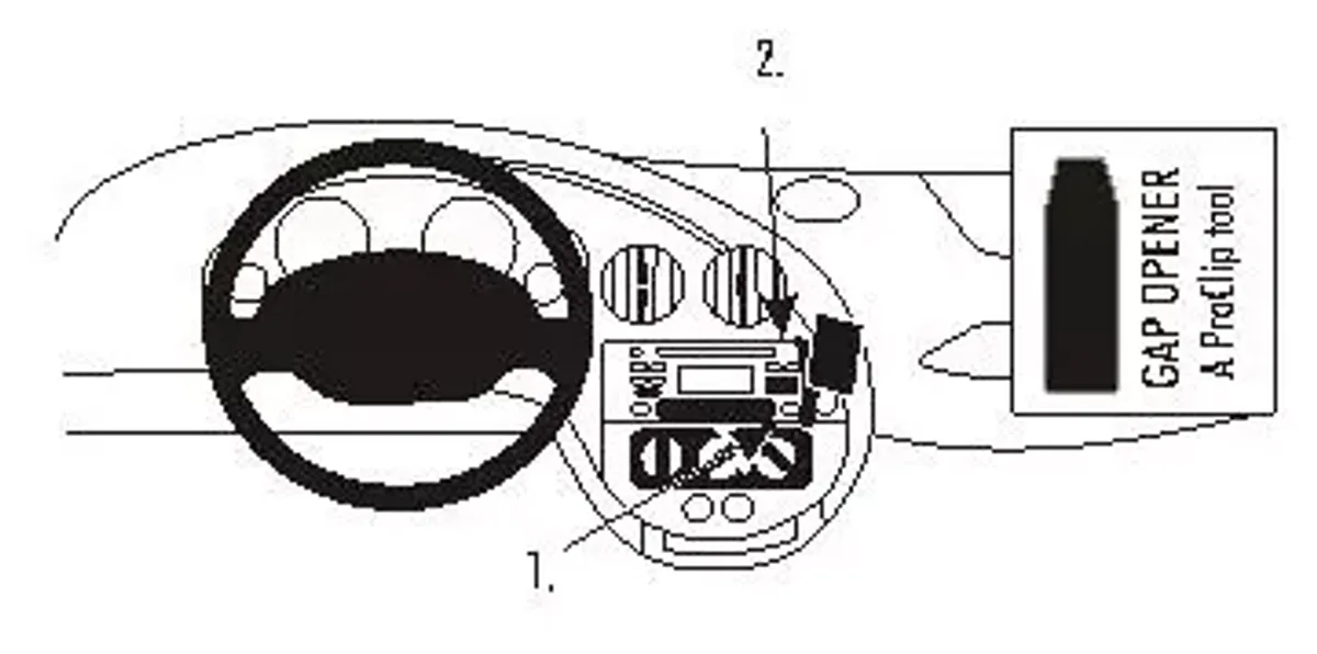 Brodit ProClip Ford Ka (1997 - 2008) Dashbord brakett