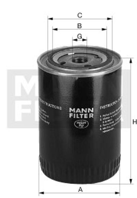 Hovedbilde MANN-Filter W9069 oljefilter