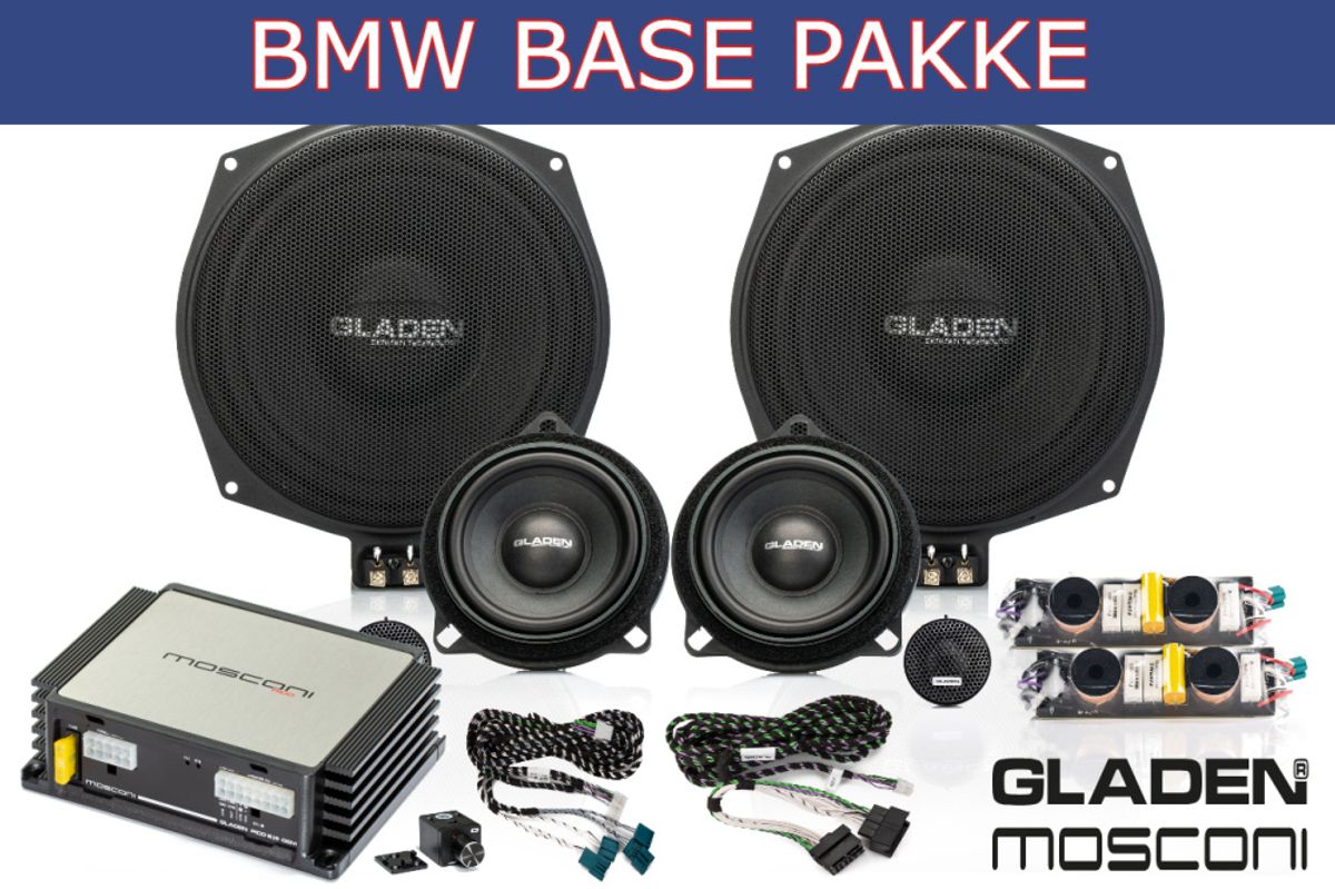 Gladen SoundUP BMW Base Plug & Play frontsett og DSP forsterker 