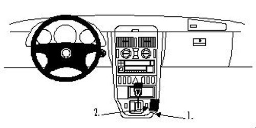 Brodit ProClip 832496 Mercedes Benz SLK 1996-2003 Konsoll