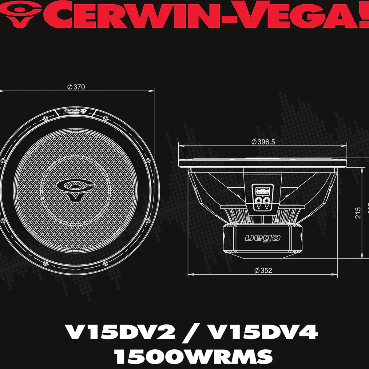 Cerwin Vega V15DV4 VEGA 2025 Edition 15” Subwoofer Dual 4Ω