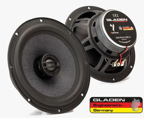 Gladen GAMMA GW165-X 80W RMS 3 Ohm 6,5” koaksialhøyttalere